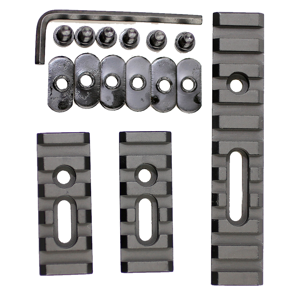 3 Pcs Metal Picatinny Rail Set – Black