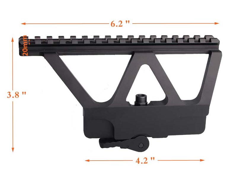 MI AK Metal Side Scope Mount Rail