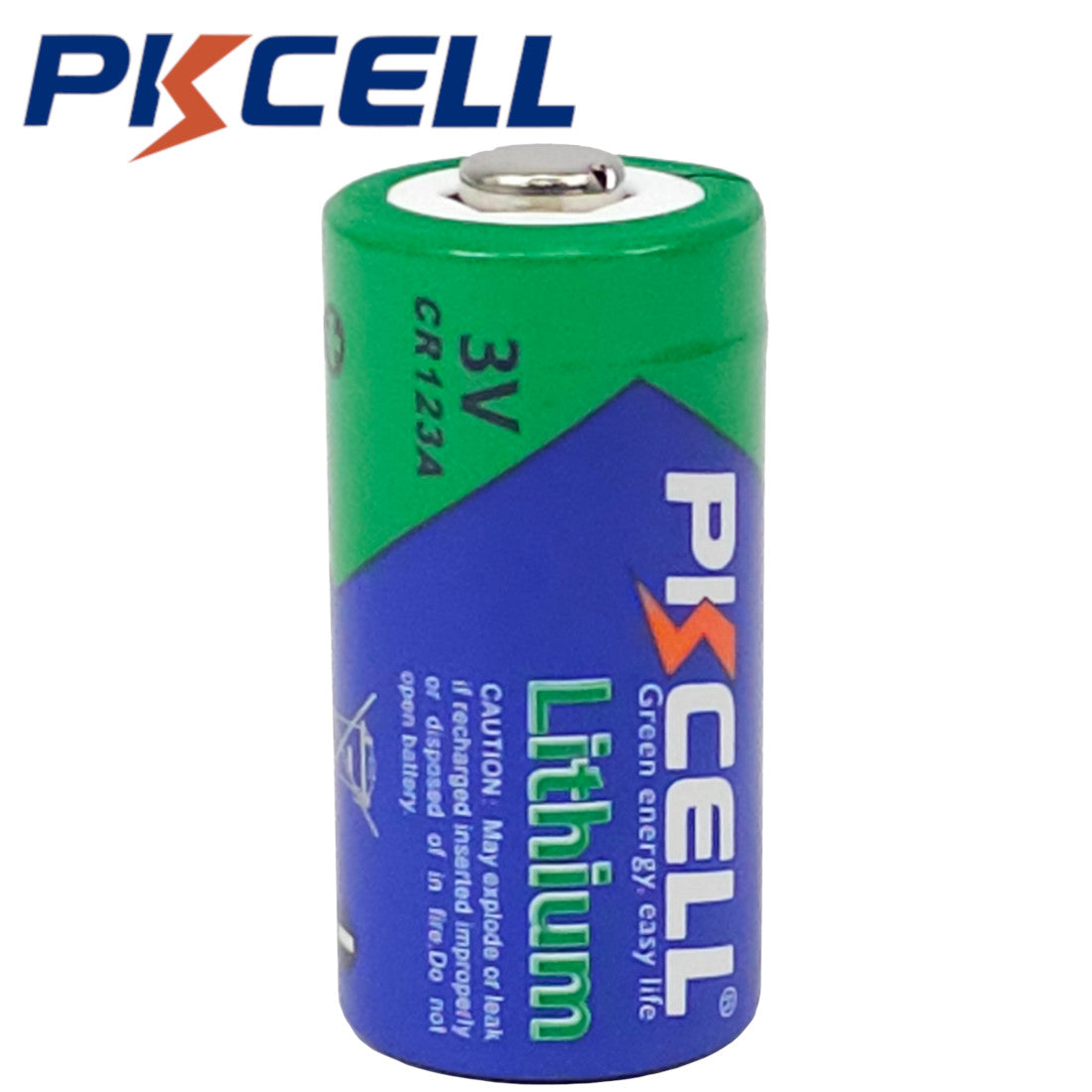 PKCELL CR123A 3V Lithium Manganese Dioxide Battery (Single)