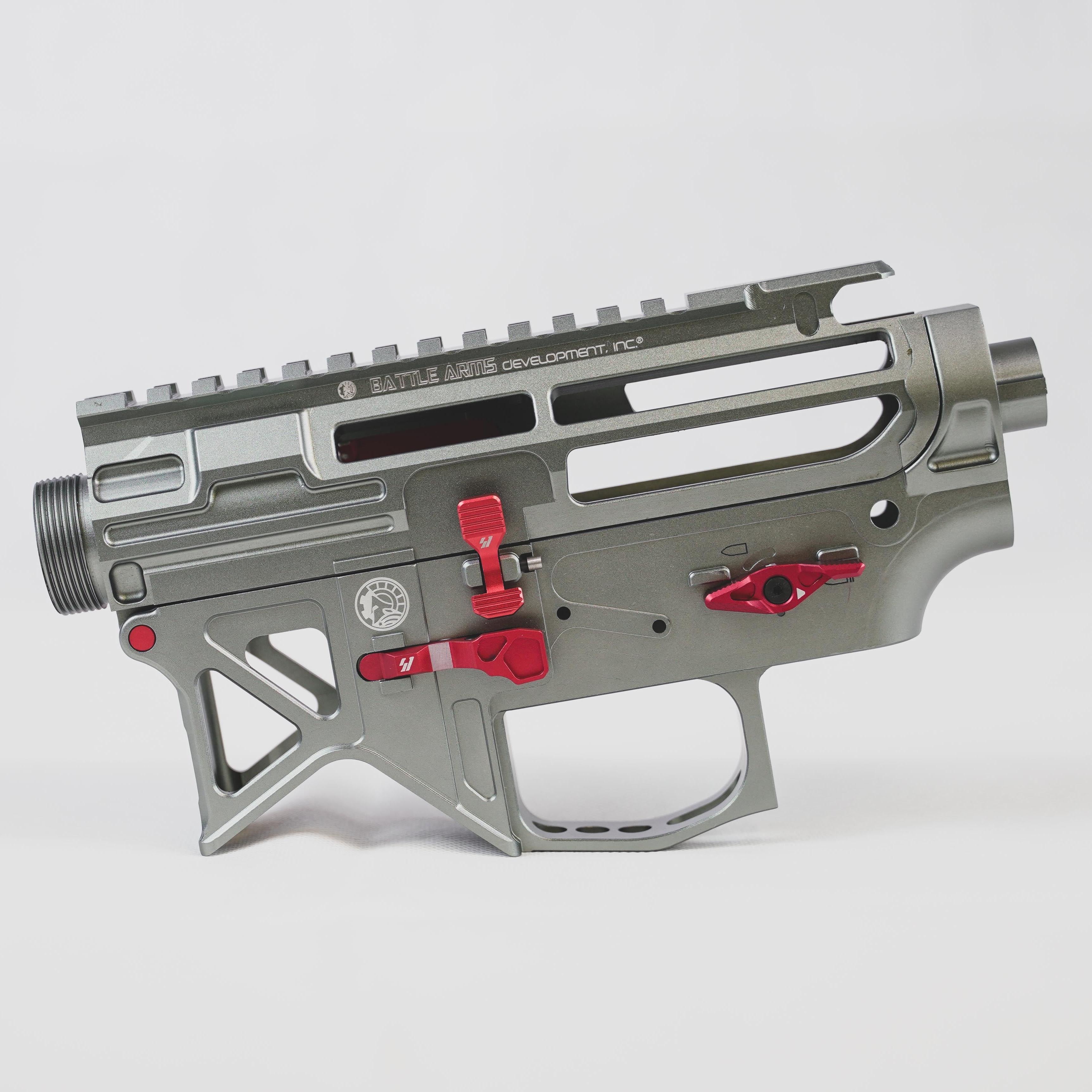 BAD556 CNC Aluminum V2 Gel Blaster Skeleton Receiver Kit, Gel Blaster Parts