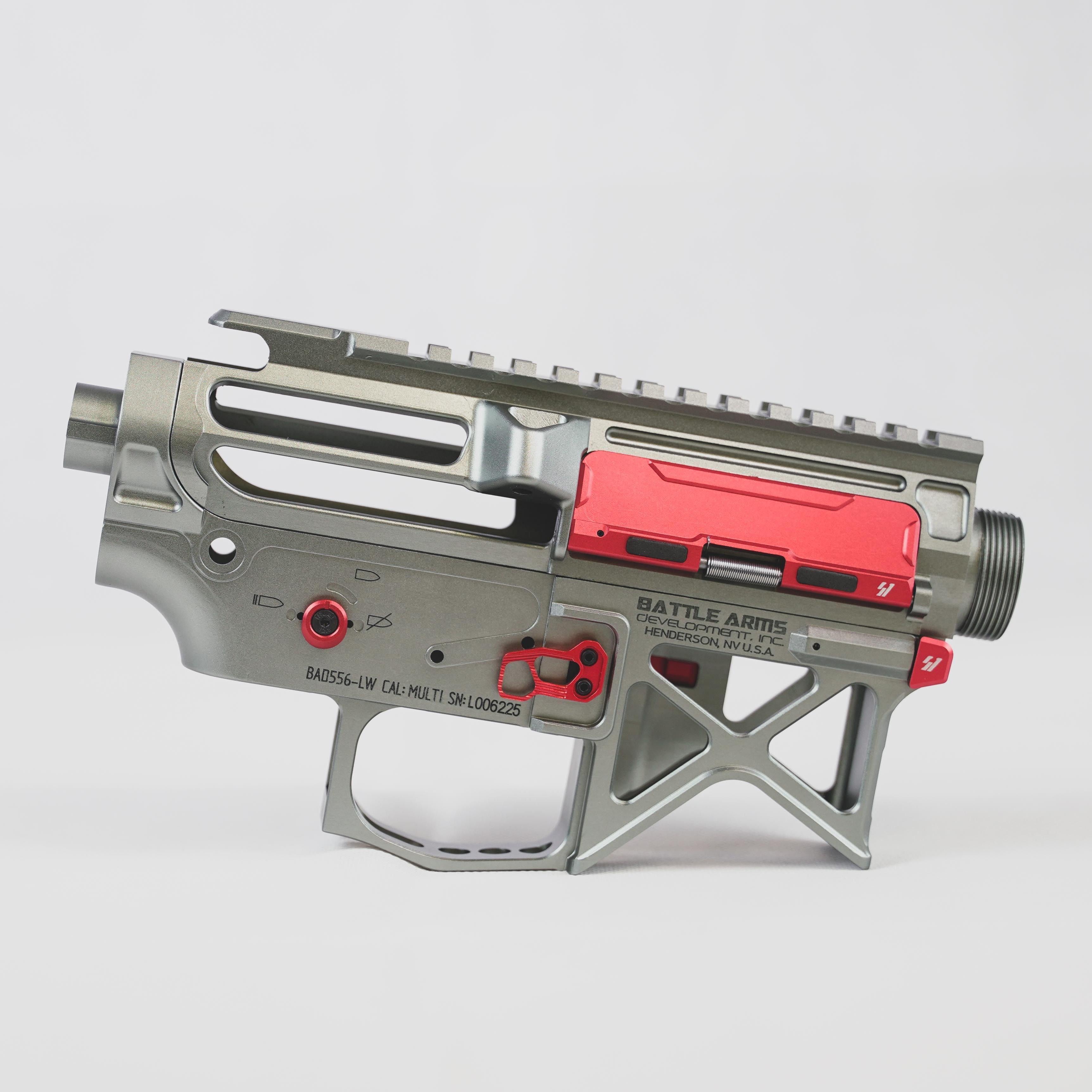 BAD556 CNC Aluminum V2 Gel Blaster Skeleton Receiver Kit, Gel Blaster Parts