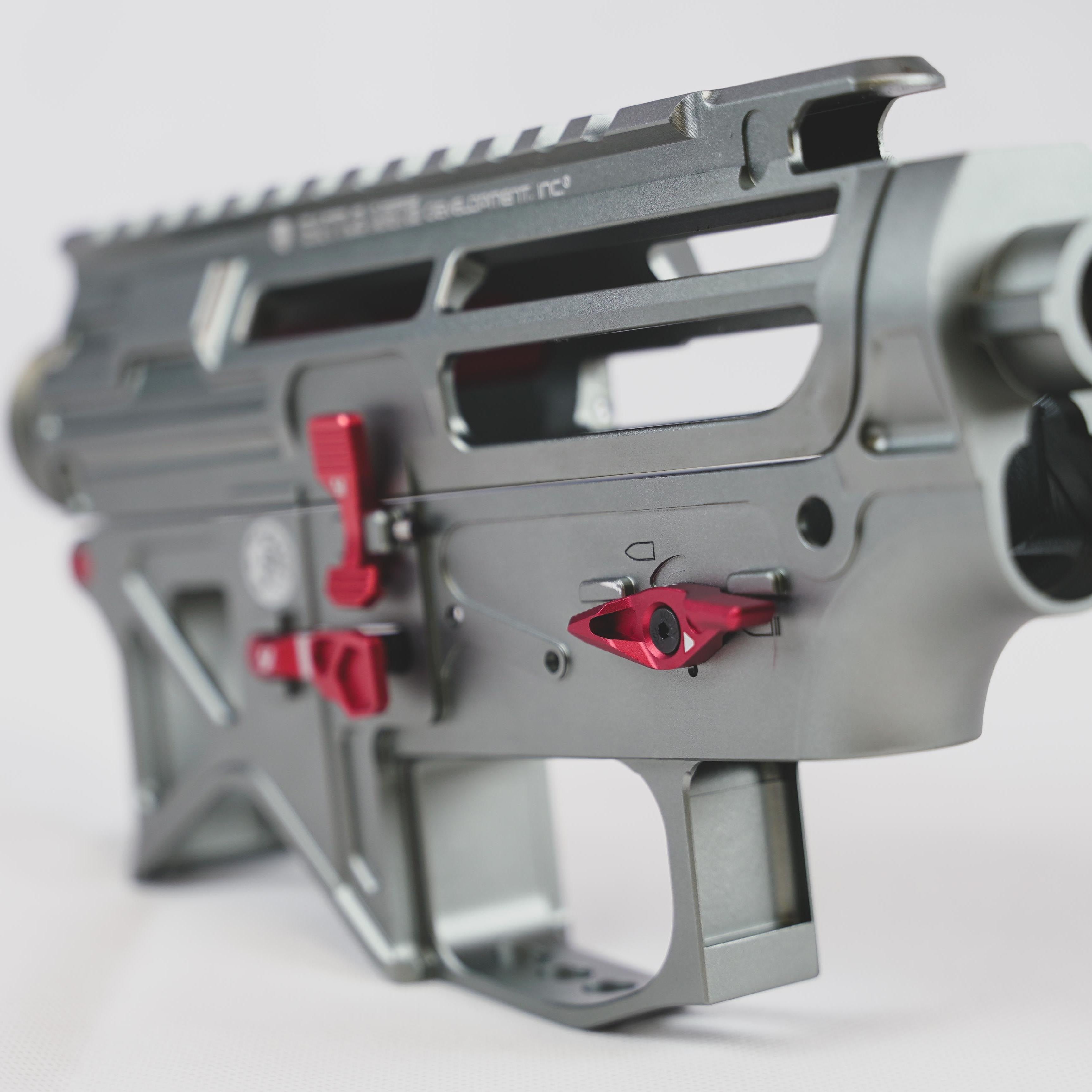 BAD556 CNC Aluminum V2 Gel Blaster Skeleton Receiver Kit, Gel Blaster Parts