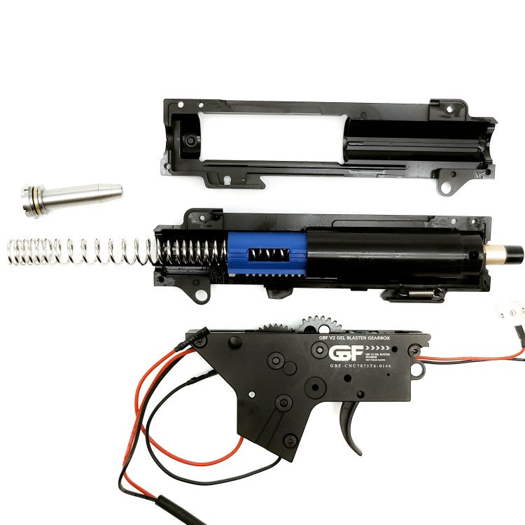 GBF Black Widow Pre-built Split Gearbox with 16: 1 Gear, GBF 1.0 mosfet - Gel Blaster Parts