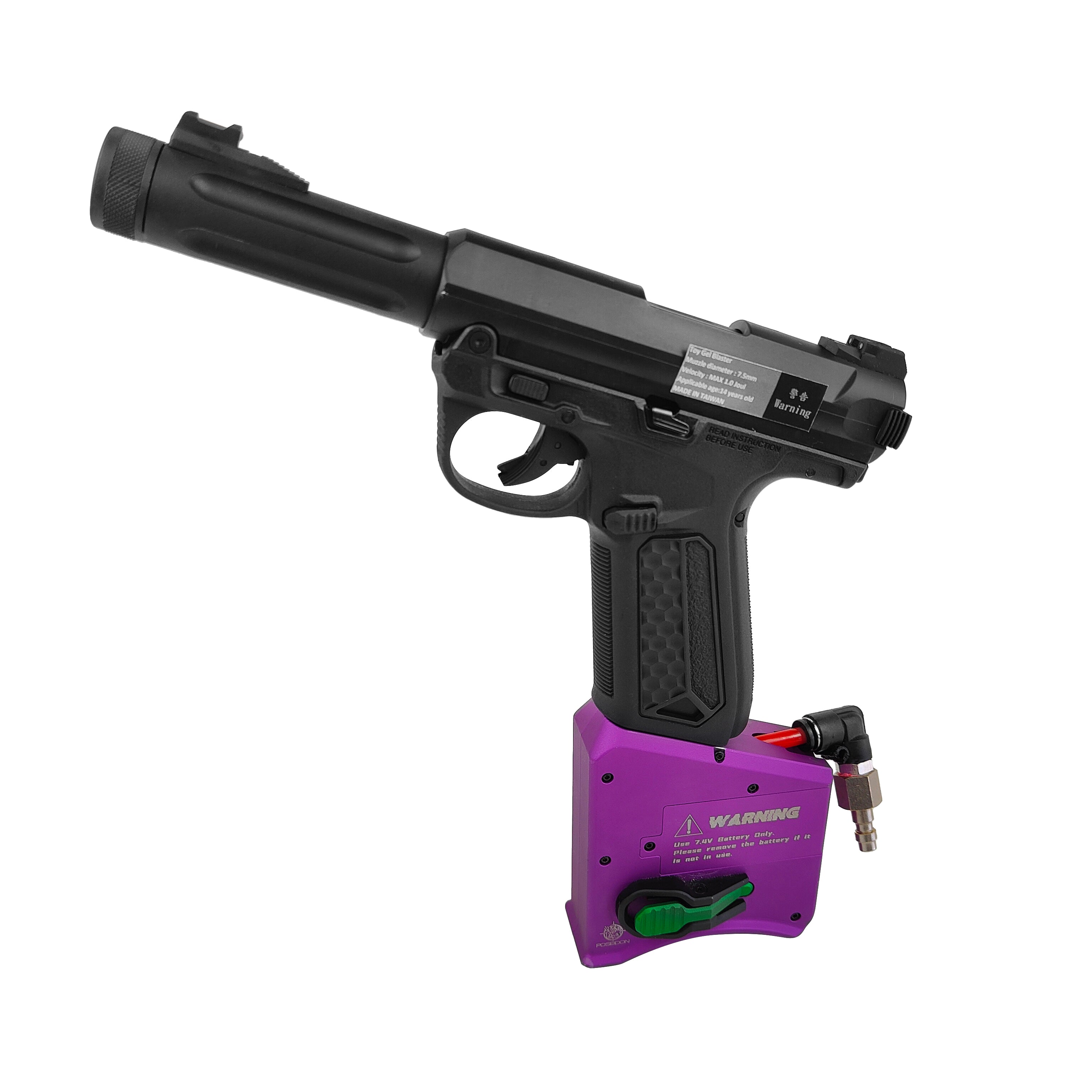 Gel Ball Blaster Hi-Capa Style Gas-Powered 7.5mm Gel Ball Pistol